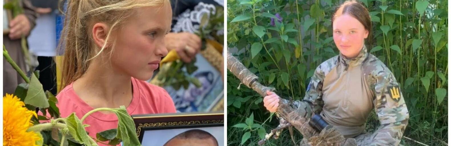 Хоче продовжити справу батька: юну доньку сержанта Журавля сфотографували у формі ЗСУ та зі зброєю у руках