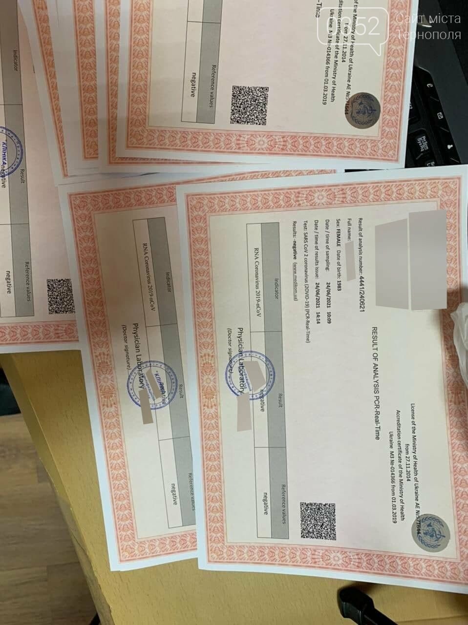 "Фальшивий ПЛР-тест, недорого": на Тернопільщині затримали групу осіб, що виготовляла фальшиві довідки (ФОТО), фото-5