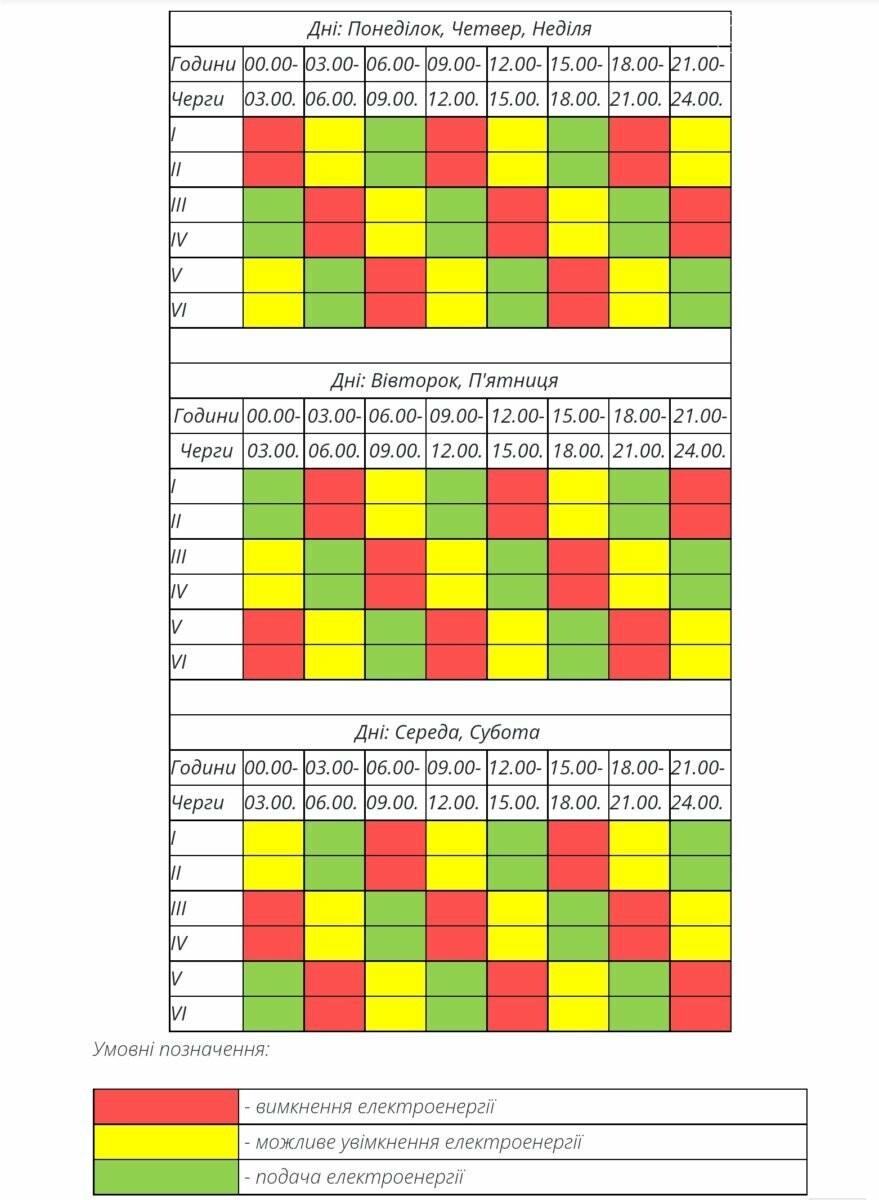 "Тернопільобленерго" оприлюднили графік вимкнення електроенергії на наступний тиждень (ГРАФІК), фото-1