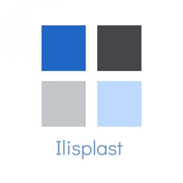 Логотип - ILISPLAST: металопластикові вікна та двері, гаражні ворота, ролети, підвіконня, відливи в Тернополі