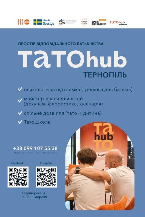 Логотип - Простір відповідального батьківства ТатоHub (ТатоХаб) Тернопіль, ШколаТата