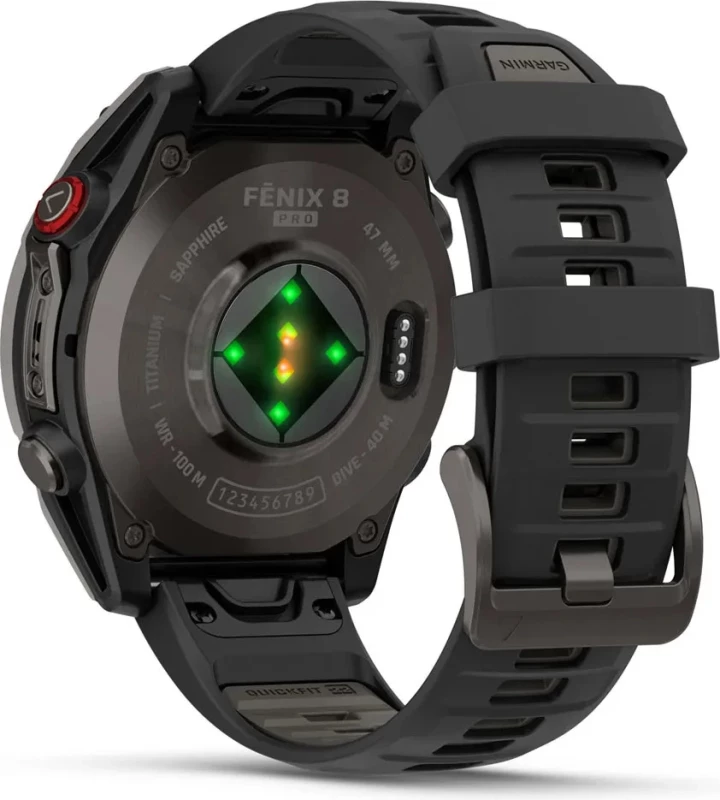 Garmin Fenix 8 Pro 47 mm AMOLED Carbon Gray DLC Titanium with Black/Pebble Gray (010-03198-00/01) - Зображення 2