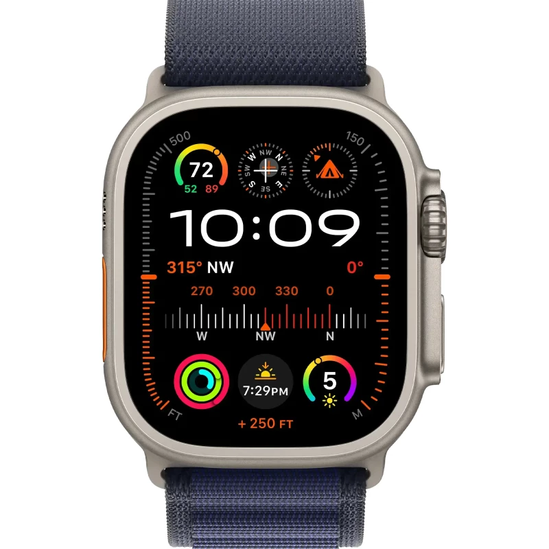 Apple Watch Ultra 2 GPS + Cellular 49mm Natural Titan. Case w. Navy Alpine Loop - Small (MYT33+MXMX3) - Зображення 1