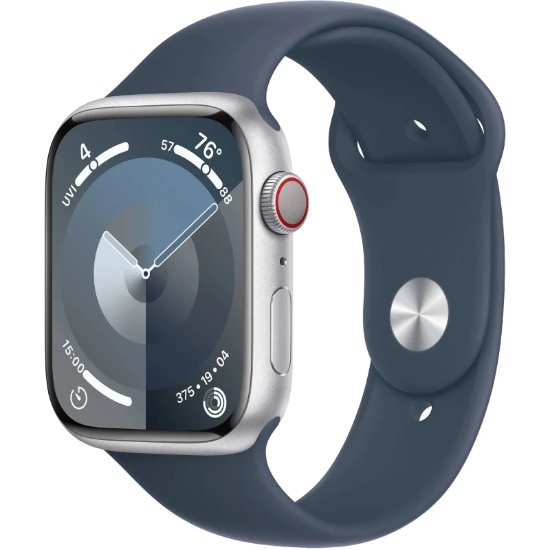 Apple Watch Series 9 GPS 41mm Silver Aluminum Case w. Storm Blue S. Band - S/M (MR903)