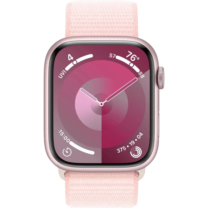 Apple Watch Series 9 GPS 41mm Pink Aluminum Case w. Light Pink S. Loop (MR953) - Зображення 1