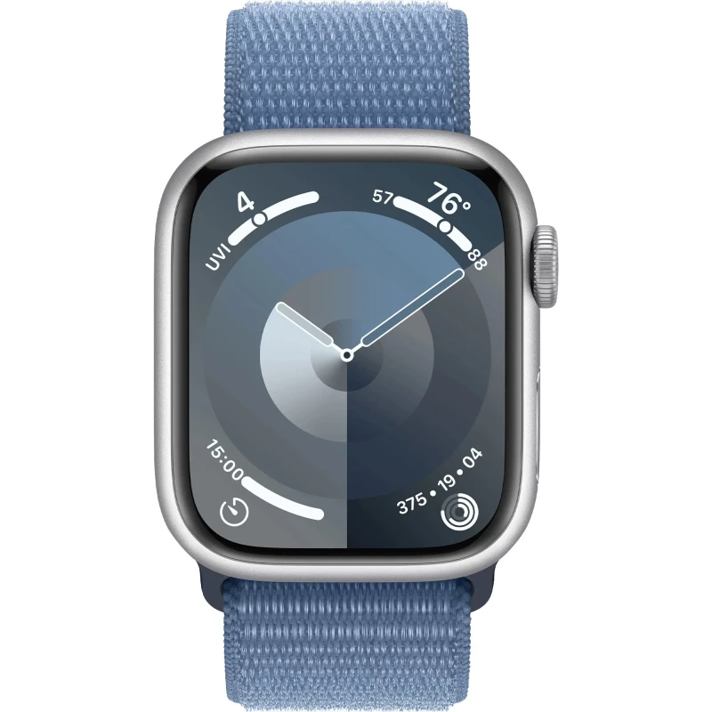 Apple Watch Series 9 GPS 41mm Silver Aluminum Case with Winter Blue Sport Loop (MR923) - Зображення 1