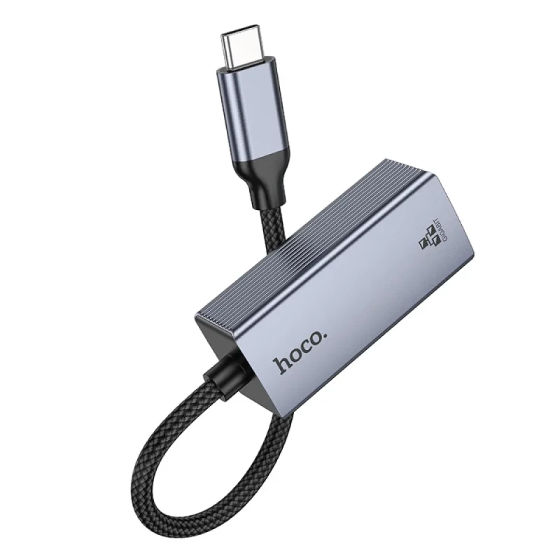 Переходник Hoco UA37 Type-C Ethernet (1000 Mbps) - Зображення 1