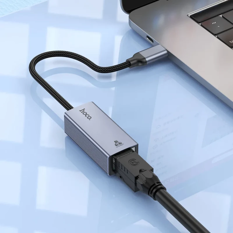 Переходник Hoco UA37 Type-C Ethernet (1000 Mbps) - Зображення 6