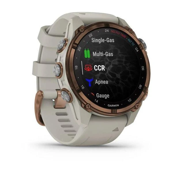 Garmin Descen Mk3i – 43 mm Bronze PVD Titanium with French Gray Silicone Band (010-02753-13/14) - Зображення 1