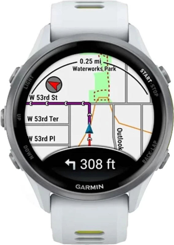 Смарт-часы Garmin Forerunner 970 Titanium w. Whitestone Case and Whitestone/T. Amp Yellow Band (010-02969-01/11/61) - Зображення 1
