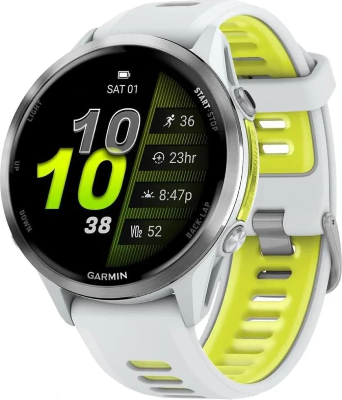 Смарт-часы Garmin Forerunner 970 Titanium w. Whitestone Case and Whitestone/T. Amp Yellow Band (010-02969-01/11/61)