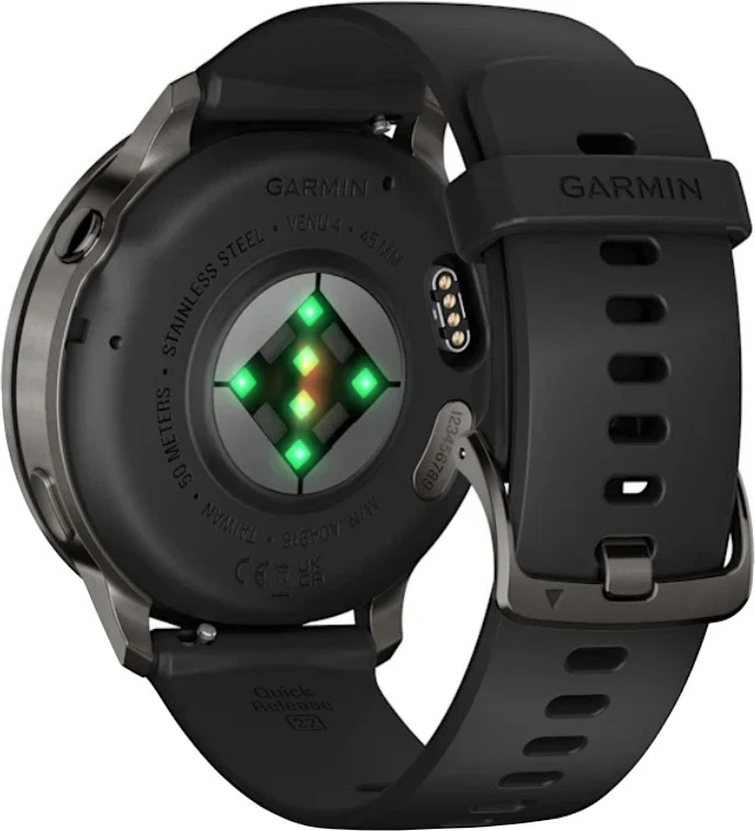 Смарт-часы Garmin Venu 4 45 mm Slate with Black Silicone Band (010-03014-00/40) - Зображення 1