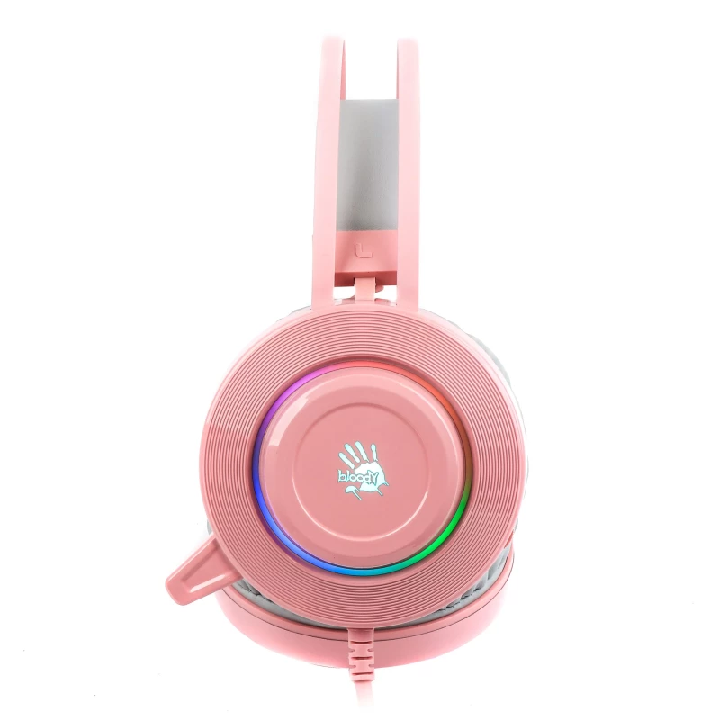Наушники проводные Гарнитура A4Tech Bloody G521 USB pink (накладные с подсветкой) - Зображення 1