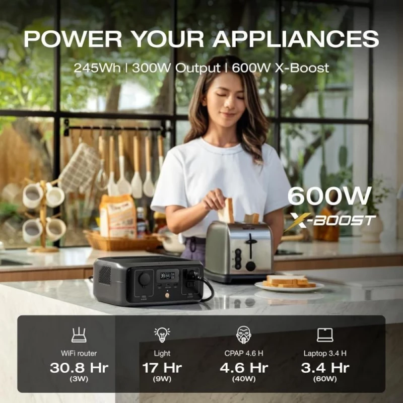 Зарядная станция EcoFlow RIVER 3 UPS (EFRIVER3-UPS-EU-CBox) - Зображення 6