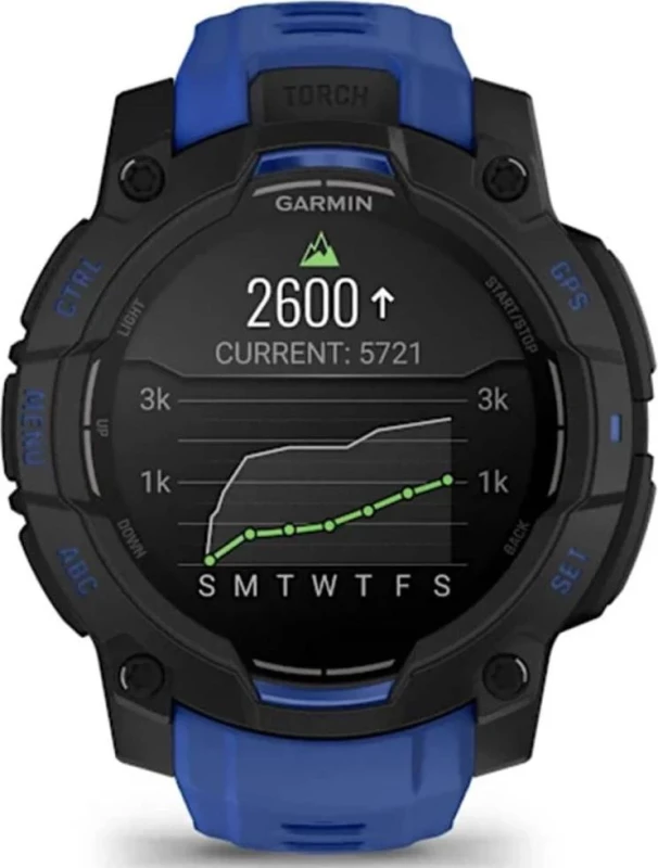 Garmin Instinct 3 45mm AMOLED Black with Blue Band (010-02936-03/43) - Зображення 4