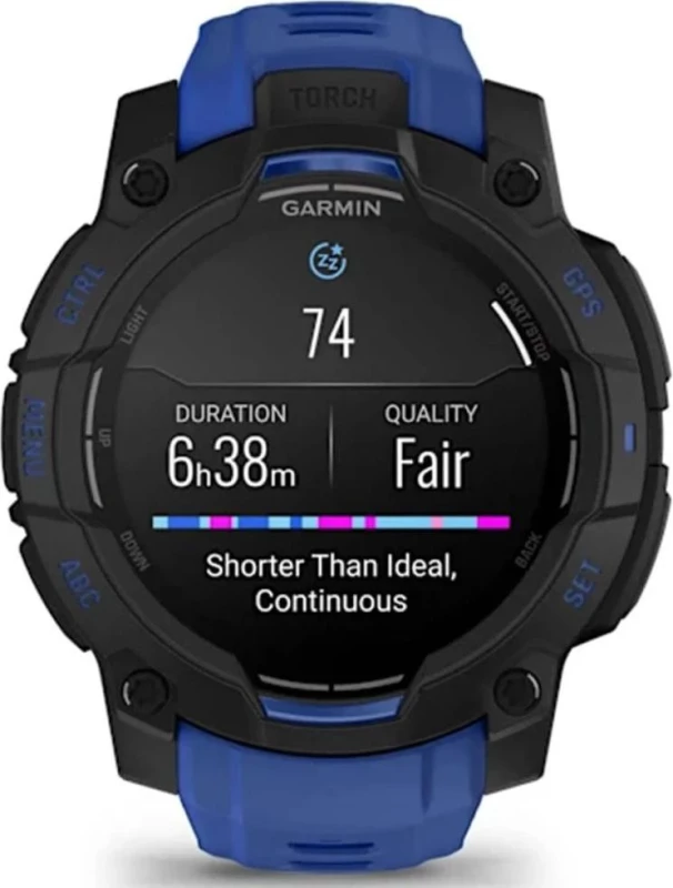 Garmin Instinct 3 45mm AMOLED Black with Blue Band (010-02936-03/43) - Зображення 5