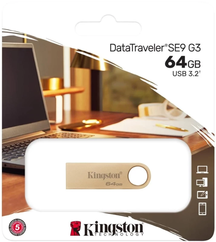 Kingston 64GB USB 3.2 Type-A Gen1 DT SE9 G3 (DTSE9G3/64GB) (UA) - Зображення 5