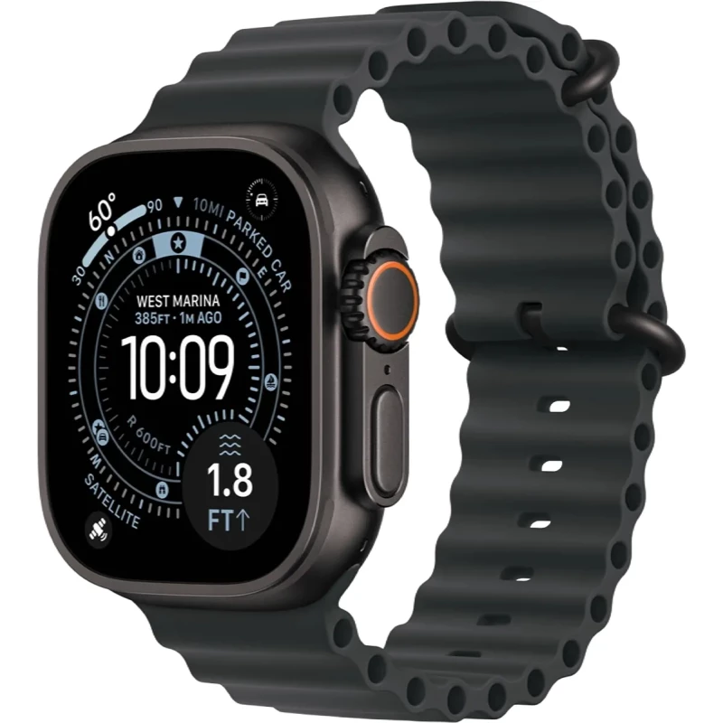 Apple Watch Ultra 3 GPS + Cellular 49mm Black Tit. Case w. Black Ocean Band (MF0J4)