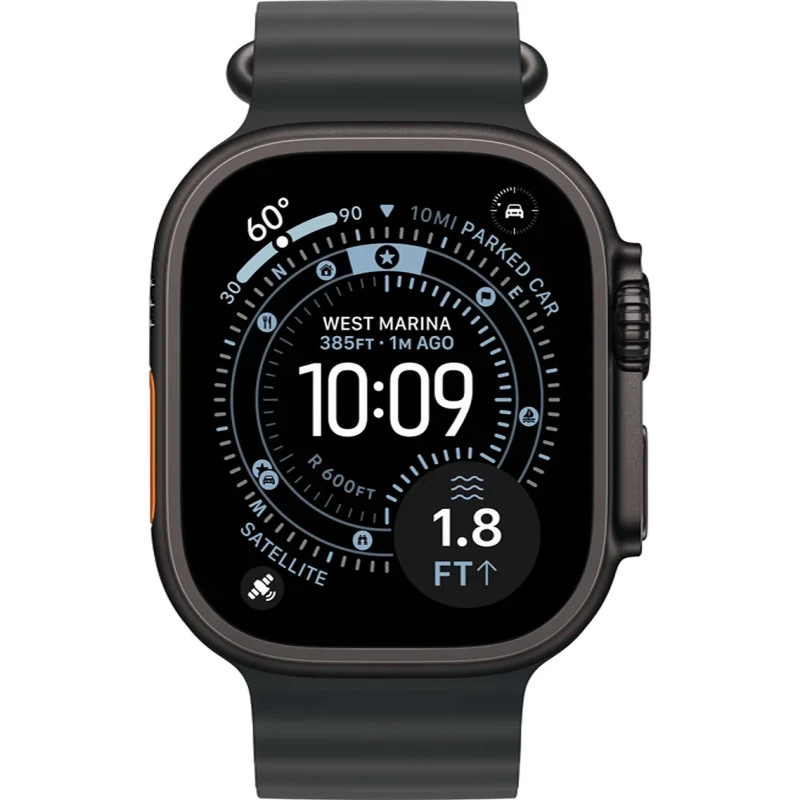 Apple Watch Ultra 3 GPS + Cellular 49mm Black Tit. Case w. Black Ocean Band (MF0J4) - Зображення 1