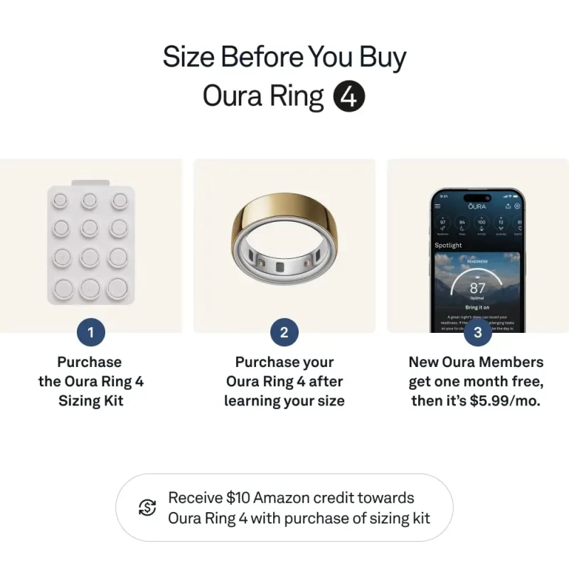 Oura Ring 4 Gold Size 10 (JZ90-54216-10) - Зображення 7