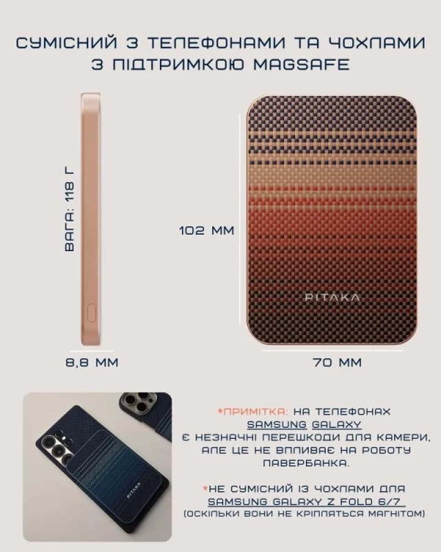 Pitaka Aramid 5000 mAh Sunset (PBQ2402) - Зображення 4