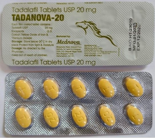 Сіаліс Tadanova 20 | Тадалафіл 20 мг 20 таблеток (2 блістера) - Зображення 1