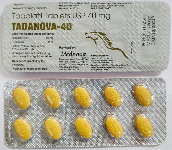 Сіаліс Tadanova 40 | Тадалафіл 40 мг 30 таблеток (3 блістера) - Зображення 1