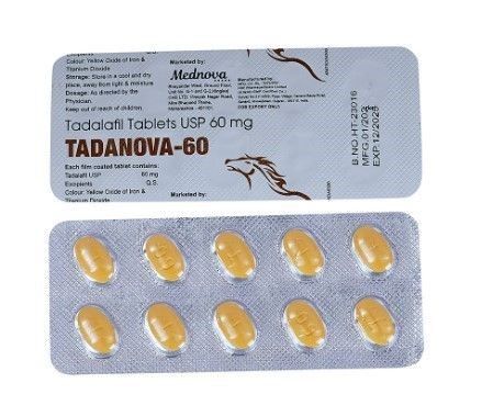 Сіаліс Tadanova 60 | Тадалафіл 60 мг 50 таблеток (5 блістерів) - Зображення 1
