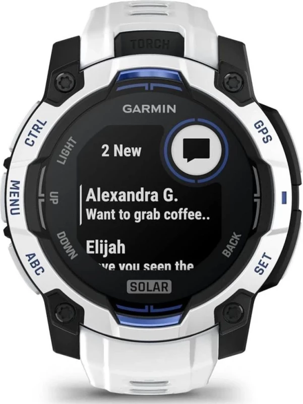 Garmin Instinct 3 45mm Solar Whitestone with Whitestone Band (010-02934-03/43) - Зображення 1