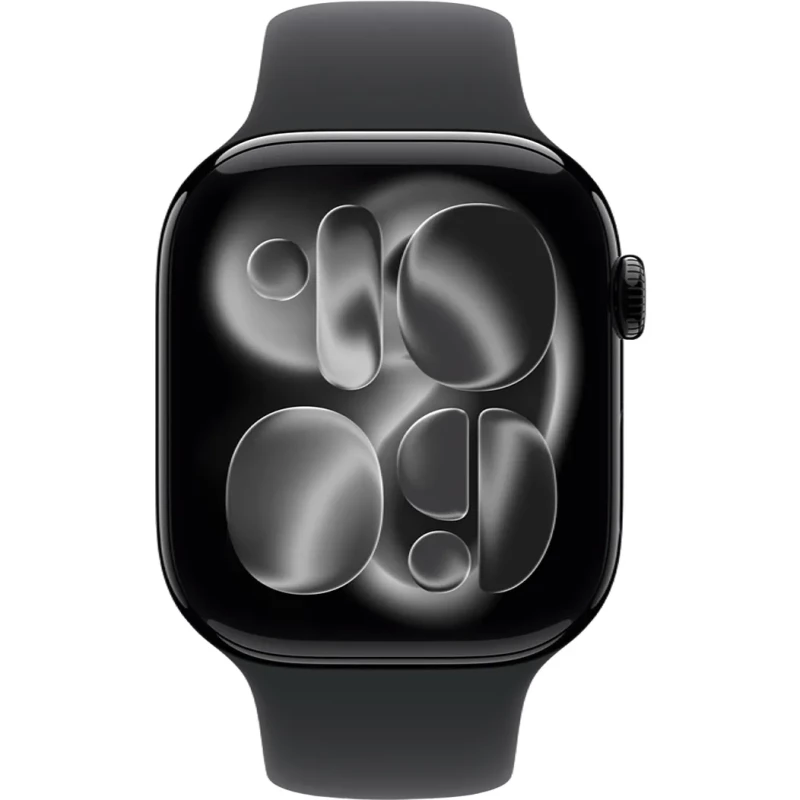 Apple Watch Series 11 GPS 46mm Jet Black Alu. Case w. Black S. Band - S/M (MEUW4) - Зображення 1