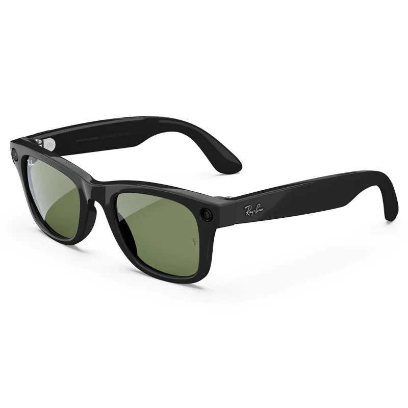 Смарт-очки Ray-Ban Meta Wayfarer [Gen 2] Standard Shiny Black Frame / G-15 Green Lenses (RW4012 601/71 50-22) - Зображення 1