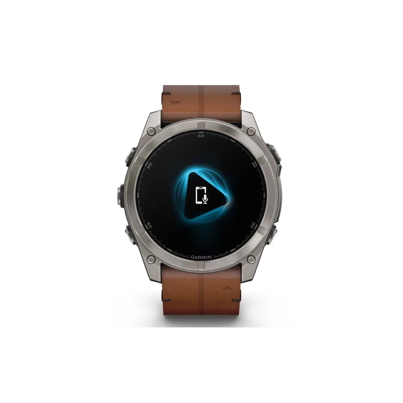 Garmin Fenix 8 51mm AMOLED Sapphire Carbon grey DLC w. Chestnut Leather Band (010-02905-40) - Зображення 1