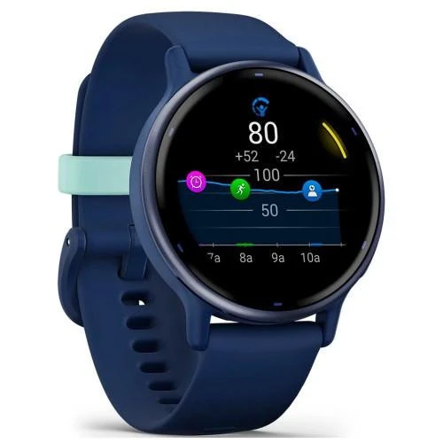 Garmin vivoactive 5 Metallic Navy Aluminum Bezel with Navy Case and Silicone Band (010-02862-12/52) - Зображення 6