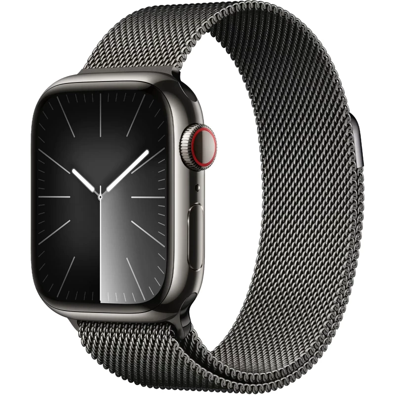 Apple Watch Series 9 GPS + Cellular 45mm Graphite S. Steel Case w. Graphite Milanese Loop (MRMX3)