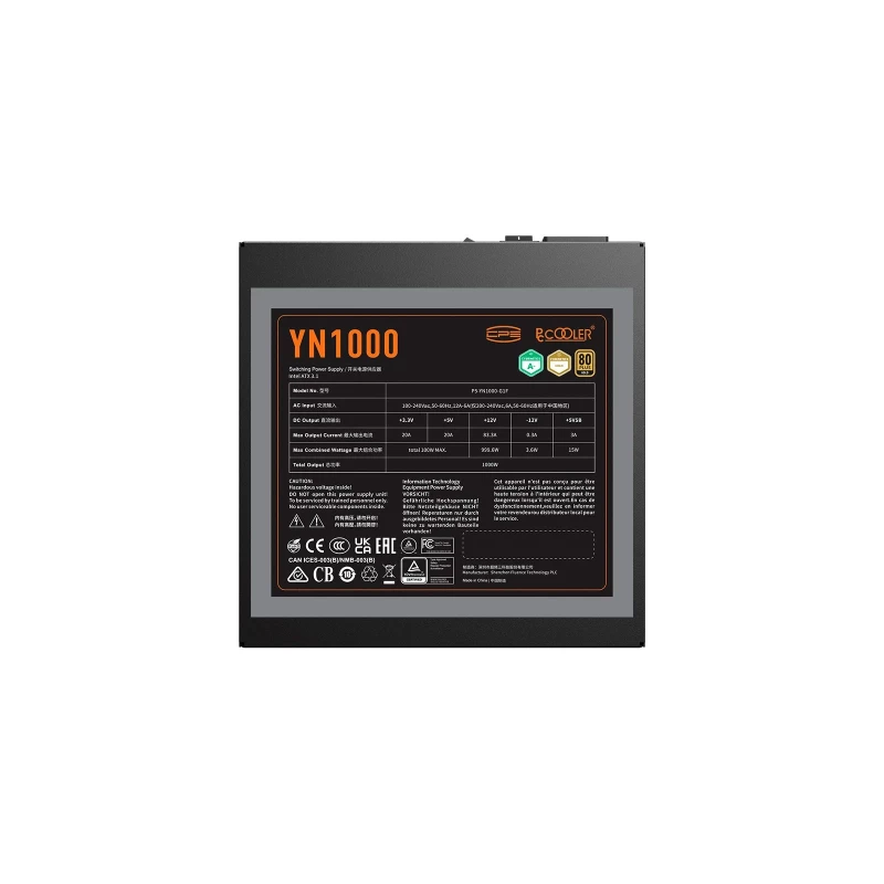 PcCooler 1000W (YN1000) (P5-YN1000-G1FFBK1-EU) (UA) - Зображення 5