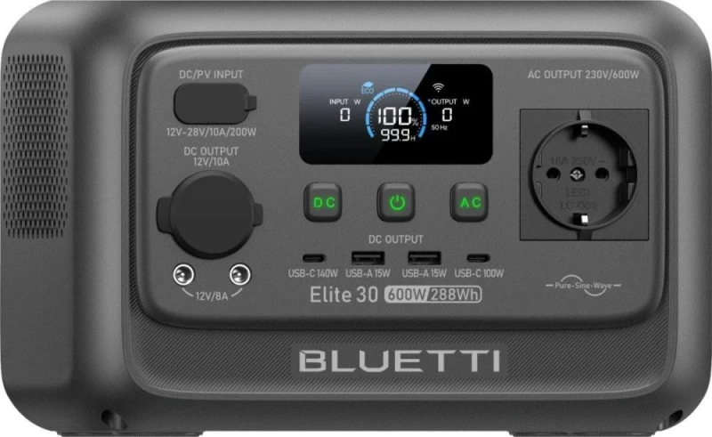 Зарядная станция BLUETTI Elite 30 V2 600W 288Wh (P-EL30V2-EU-GY-BL-010) - Зображення 1
