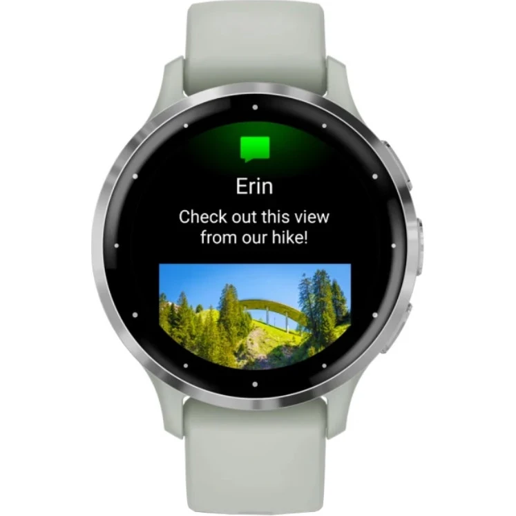Garmin Venu 3S Silver S. Steel Bezel w. Sage Gray Case and S. Band (010-02785-01) - Зображення 3