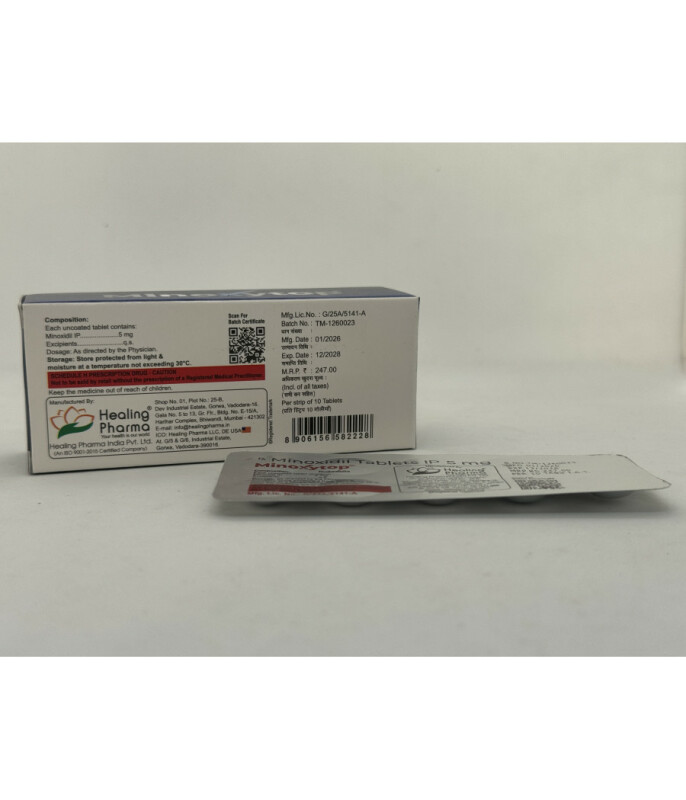 Миноксидил Minoxidil Minoxytop 5 мг 10 таб Healing Pharma - Зображення 1