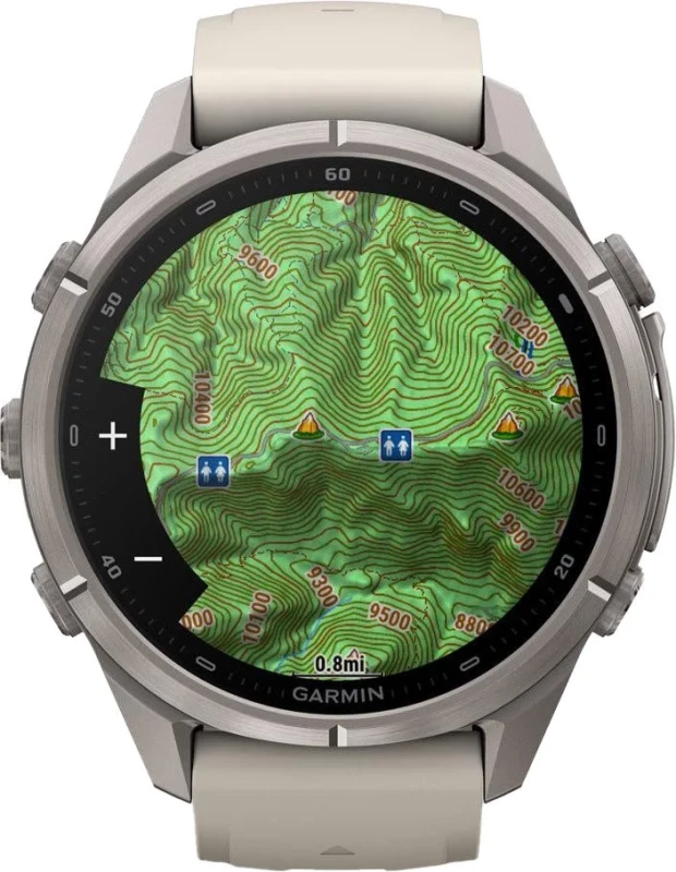 Смарт-часы Garmin Fenix 9 Pro inReach 43mm Titanium with Fog Gray/Dark Sandstone Silicone Band (010-04335-80/81) - Зображення 9
