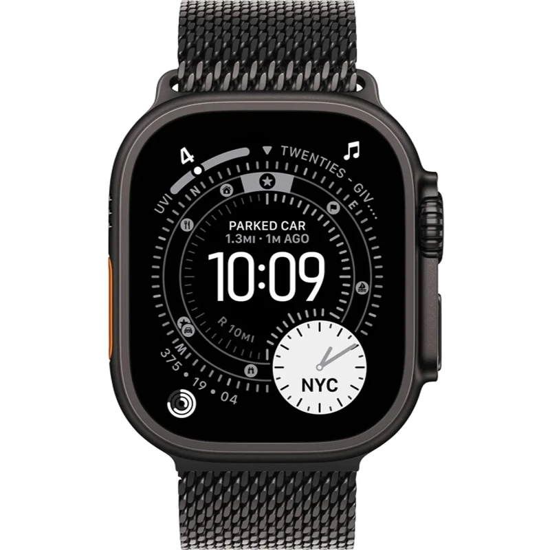 Apple Watch Ultra 3 GPS + Cellular 49mm Black Tit. Case w. Black Tit. Milanese Loop - Medium (MF1Q4) - Зображення 1
