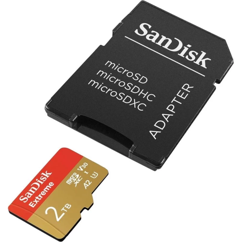 SanDisk 2 TB microSDXC U3 V30 A2 Extreme Plus Adapter SD (SDSQXAV-2T00-GN6MA, SDSQXAV-2T00-GN6MN) - Зображення 2