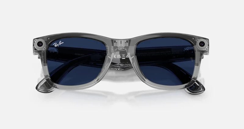 Ray-Ban Meta Wayfarer Gen2 Standard Shiny Transparent Grey Frame/Clear Sapphire Lenses (RW4012 6840MF 50-22) - Зображення 4