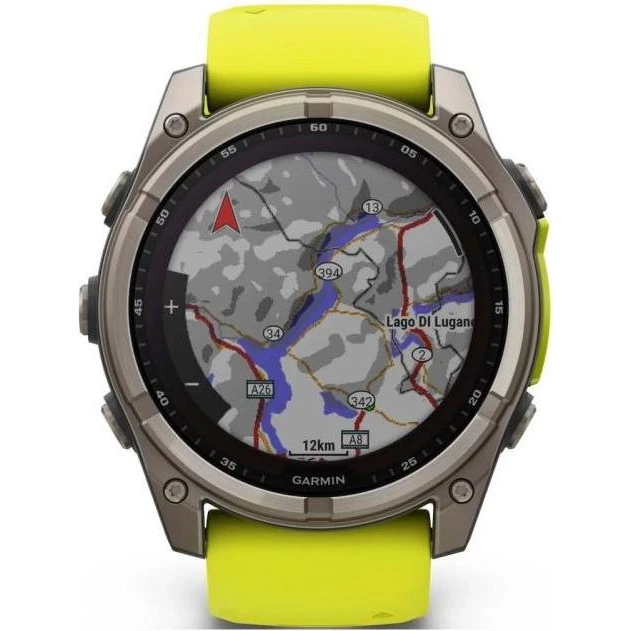 Garmin Fenix 8 51mm Solar Sapphire Titanium w. Amp Yellow/Graphite Silicone Band (010-02907-20/21) - Зображення 1
