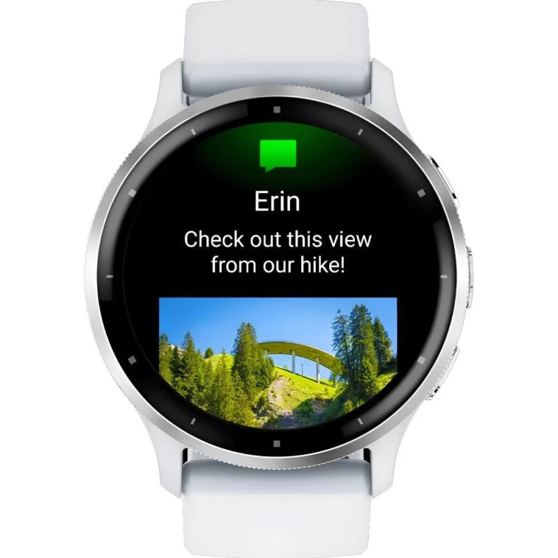 Garmin Venu 3 Silver Stainless Steel Bezel with Whitestone Case and Silicone Band (010-02784-00/50) - Зображення 1
