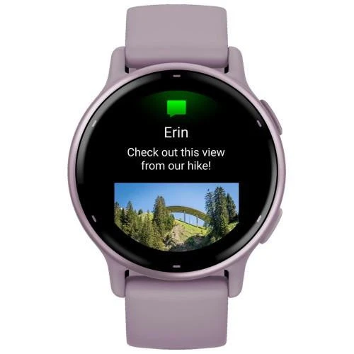 Garmin vivoactive 5 Metallic Orchid Aluminum Bezel with Orchid Case and Silicone (010-02862-13) - Зображення 5