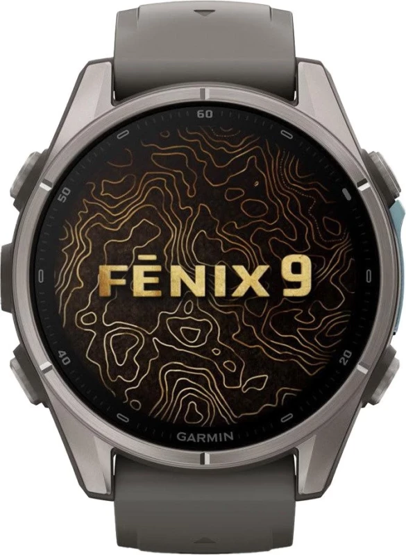 Смарт-часы Garmin Fenix 9 43mm Titanium with Pebble Gray Silicone Band (010-04761-10/11) - Зображення 1