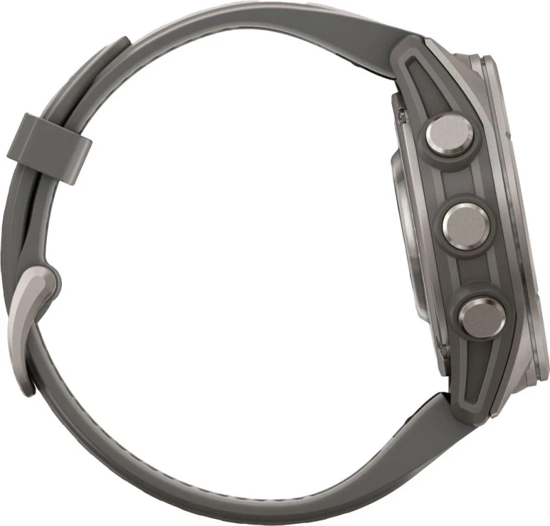 Смарт-часы Garmin Fenix 9 43mm Titanium with Pebble Gray Silicone Band (010-04761-10/11) - Зображення 4