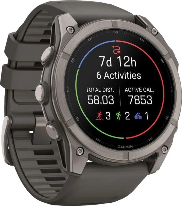 Смарт-часы Garmin Fenix 9 51mm Titanium with Pebble Gray Silicone Band (010-04763-00/01) - Зображення 2