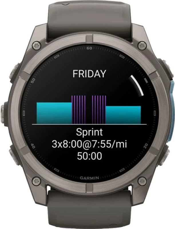 Смарт-часы Garmin Fenix 9 51mm Titanium with Pebble Gray Silicone Band (010-04763-00/01) - Зображення 7