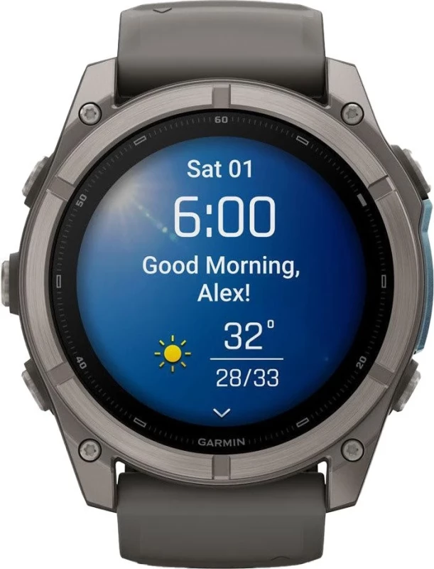 Смарт-часы Garmin Fenix 9 51mm Titanium with Pebble Gray Silicone Band (010-04763-00/01) - Зображення 8